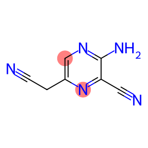 Pyrazineacetonitrile,  5-amino-6-cyano-  (9CI)