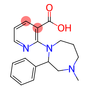 3-Pyridinecarboxylic acid, 2-(hexahydro-4-methyl-2-phenyl-1H-1,4-diazepin-1-yl)-