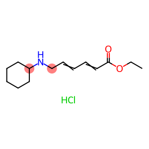 2,4-Hexadienoic acid, 6-(cyclohexylamino)-, ethyl ester, hydrochloride (1:1)