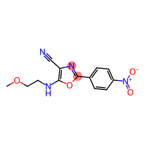 5-((2-methoxyethyl)amino)-2-(4-nitrophenyl)oxazole-4-carbonitrile