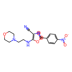 4-Oxazolecarbonitrile, 5-[[2-(4-morpholinyl)ethyl]amino]-2-(4-nitrophenyl)-