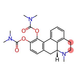 Bis(dimethylcarbamic acid)5,6,6a,7-tetrahydro-6-methyl-4H-dibenzo[de,g]quinoline-10,11-diyl ester