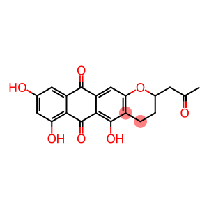 3,4-Dihydro-5,7,9-trihydroxy-2-(2-oxopropyl)-2H-anthra[2,3-b]pyran-6,11-dione