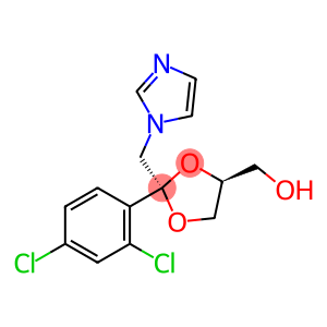 1,3-Dioxolane-4-methanol, 2-(2,4-dichlorophenyl)-2-(1H-imidazol-1-ylmethyl)-, trans-