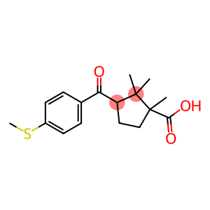 Cyclopentanecarboxylic acid, 1,2,2-trimethyl-3-[4-(methylthio)benzoyl]-