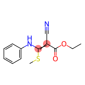 2-Propenoic acid, 2-cyano-3-(methylthio)-3-(phenylamino)-, ethyl ester