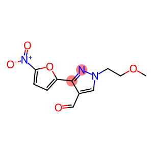 1H-Pyrazole-4-carboxaldehyde, 1-(2-methoxyethyl)-3-(5-nitro-2-furanyl)-