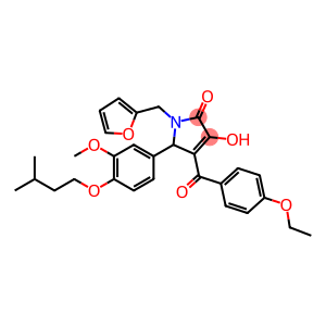 4-(4-ethoxybenzoyl)-1-(2-furylmethyl)-3-hydroxy-5-[4-(isopentyloxy)-3-methoxyphenyl]-1,5-dihydro-2H-pyrrol-2-one