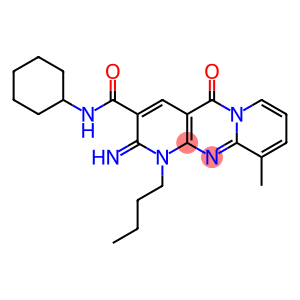 1-butyl-N-cyclohexyl-2-imino-10-methyl-5-oxo-1,5-dihydro-2H-dipyrido[1,2-a:2,3-d]pyrimidine-3-carboxamide