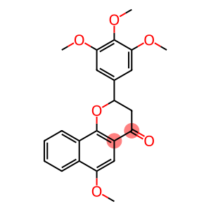 4H-NAPHTHO[1,2-B]PYRAN-4-ONE, 2,3-DIHYDRO-6-METHOXY-2-(3,4,5-TRIMETHOXYPHENYL)-