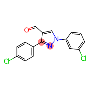 1-(3-CHLOROPHENYL)-3-(4-CHLOROPHENYL)-1H-PYRAZOLE-4-CARBALDEHYDE