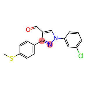 1H-Pyrazole-4-carboxaldehyde, 1-(3-chlorophenyl)-3-[4-(methylthio)phenyl]-