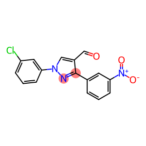 1-(3-CHLOROPHENYL)-3-(3-NITROPHENYL)-1H-PYRAZOLE-4-CARBALDEHYDE