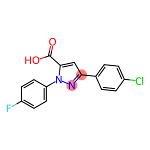 1H-Pyrazole-5-carboxylic acid, 3-(4-chlorophenyl)-1-(4-fluorophenyl)-