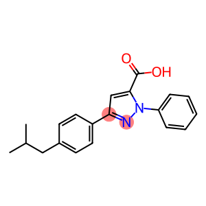 3-(4-ISOBUTYLPHENYL)-1-PHENYL-1H-PYRAZOLE-5-CARBOXYLIC ACID