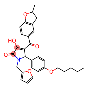 1-(2-furylmethyl)-3-hydroxy-4-[(2-methyl-2,3-dihydro-1-benzofuran-5-yl)carbonyl]-5-[4-(pentyloxy)phenyl]-1,5-dihydro-2H-pyrrol-2-one