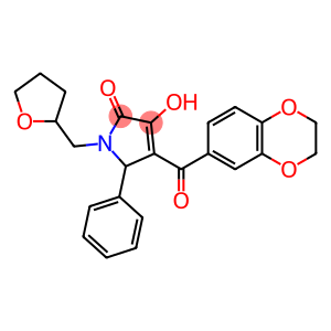 4-(2,3-dihydro-1,4-benzodioxin-6-ylcarbonyl)-3-hydroxy-5-phenyl-1-(tetrahydro-2-furanylmethyl)-1,5-dihydro-2H-pyrrol-2-one