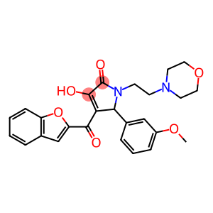 4-(1-benzofuran-2-ylcarbonyl)-3-hydroxy-5-(3-methoxyphenyl)-1-[2-(4-morpholinyl)ethyl]-1,5-dihydro-2H-pyrrol-2-one