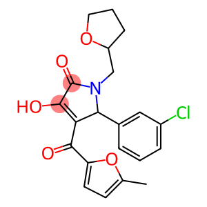 5-(3-chlorophenyl)-3-hydroxy-4-(5-methyl-2-furoyl)-1-(tetrahydro-2-furanylmethyl)-1,5-dihydro-2H-pyrrol-2-one