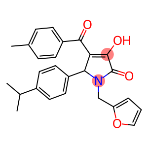 1-(2-furylmethyl)-3-hydroxy-5-(4-isopropylphenyl)-4-(4-methylbenzoyl)-1,5-dihydro-2H-pyrrol-2-one