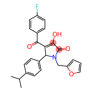 4-(4-fluorobenzoyl)-1-(2-furylmethyl)-3-hydroxy-5-(4-isopropylphenyl)-1,5-dihydro-2H-pyrrol-2-one