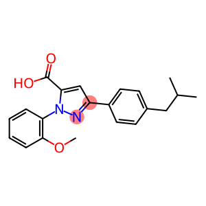 3-(4-ISOBUTYLPHENYL)-1-(2-METHOXYPHENYL)-1H-PYRAZOLE-5-CARBOXYLIC ACID