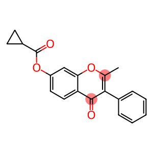 2-methyl-4-oxo-3-phenyl-4H-chromen-7-yl cyclopropanecarboxylate