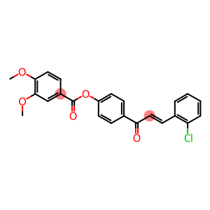 4-[3-(2-chlorophenyl)acryloyl]phenyl 3,4-dimethoxybenzoate