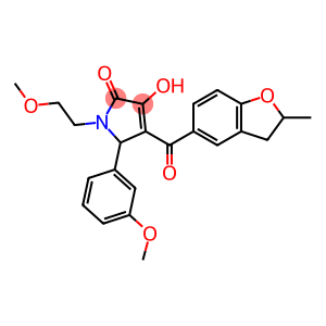 3-hydroxy-1-(2-methoxyethyl)-5-(3-methoxyphenyl)-4-[(2-methyl-2,3-dihydro-1-benzofuran-5-yl)carbonyl]-1,5-dihydro-2H-pyrrol-2-one