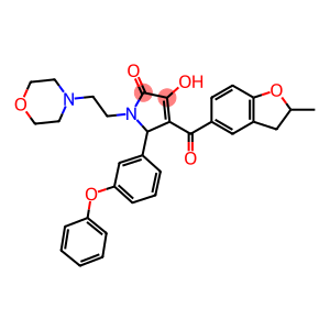 3-hydroxy-4-[(2-methyl-2,3-dihydro-1-benzofuran-5-yl)carbonyl]-1-[2-(4-morpholinyl)ethyl]-5-(3-phenoxyphenyl)-1,5-dihydro-2H-pyrrol-2-one