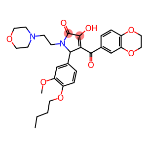 5-(4-butoxy-3-methoxyphenyl)-4-(2,3-dihydro-1,4-benzodioxin-6-ylcarbonyl)-3-hydroxy-1-[2-(4-morpholinyl)ethyl]-1,5-dihydro-2H-pyrrol-2-one