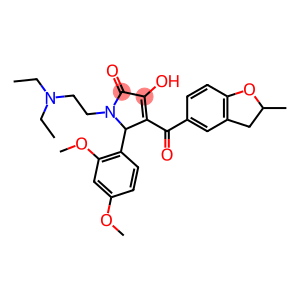 1-[2-(diethylamino)ethyl]-5-(2,4-dimethoxyphenyl)-3-hydroxy-4-[(2-methyl-2,3-dihydro-1-benzofuran-5-yl)carbonyl]-1,5-dihydro-2H-pyrrol-2-one