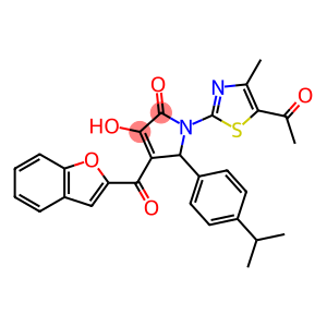 1-(5-acetyl-4-methyl-1,3-thiazol-2-yl)-4-(1-benzofuran-2-ylcarbonyl)-3-hydroxy-5-(4-isopropylphenyl)-1,5-dihydro-2H-pyrrol-2-one