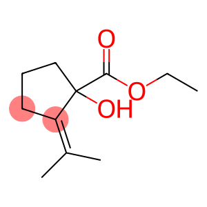 Cyclopentanecarboxylic acid, 1-hydroxy-2-(1-methylethylidene)-, ethyl ester (9CI)