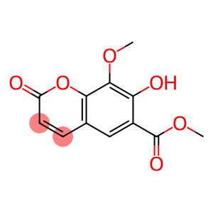 2H-1-Benzopyran-6-carboxylic acid, 7-hydroxy-8-methoxy-2-oxo-, methyl ester