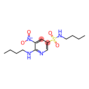3-Pyridinesulfonamide, N-butyl-6-(butylamino)-5-nitro-
