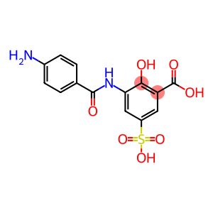 3-(4-Aminobenzoylamino)-5-sulfo-2-hydroxybenzoic acid