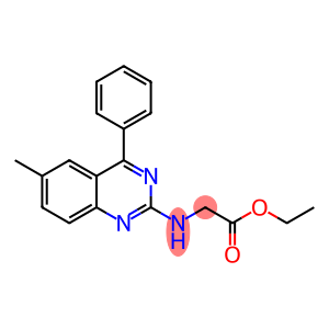 Glycine, N-(6-methyl-4-phenyl-2-quinazolinyl)-, ethyl ester