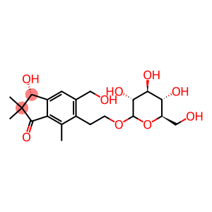 (R)-6-[2-(β-D-Glucopyranosyloxy)ethyl]-2,3-dihydro-3-hydroxy-5-hydroxymethyl-2,2,7-trimethyl-1H-inden-1-one