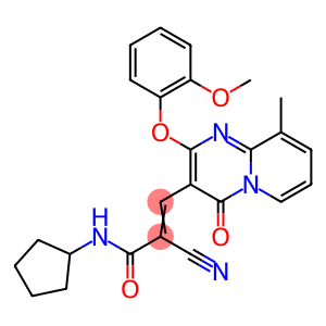 2-Propenamide, 2-cyano-N-cyclopentyl-3-[2-(2-methoxyphenoxy)-9-methyl-4-oxo-4H-pyrido[1,2-a]pyrimidin-3-yl]-