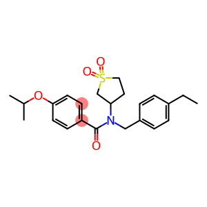 N-(1,1-dioxothiolan-3-yl)-N-[(4-ethylphenyl)methyl]-4-propan-2-yloxybenzamide