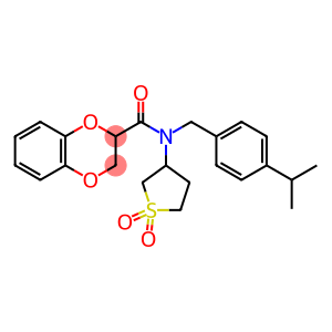 N-(1,1-dioxidotetrahydrothiophen-3-yl)-N-[4-(propan-2-yl)benzyl]-2,3-dihydro-1,4-benzodioxine-2-carboxamide