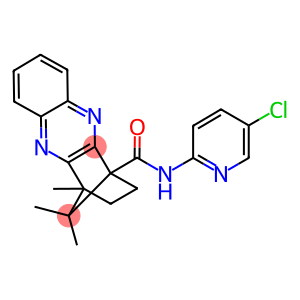 N-(5-chloro-2-pyridinyl)-12,15,15-trimethyl-3,10-diazatetracyclo[10.2.1.0~2,11~.0~4,9~]pentadeca-2(11),3,5,7,9-pentaene-1-carboxamide