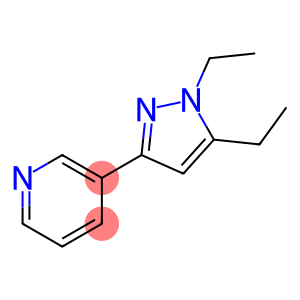 Pyridine, 3-(1,5-diethyl-1H-pyrazol-3-yl)- (9CI)