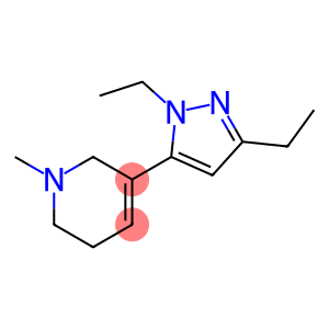 Pyridine, 3-(1,3-diethyl-1H-pyrazol-5-yl)-1,2,5,6-tetrahydro-1-methyl- (9CI)