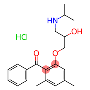 (RS)-2-(2-hydroxy-3-isopropylaminopropoxy)-4,6-dimethylbenzophenone hydrochloride