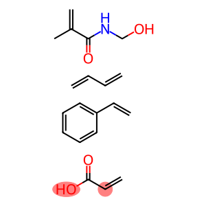 2-Propenoic acid, polymer with 1,3-butadiene, ethenylbenzene and N-(hydroxymethyl)-2-methyl-2-propenamide