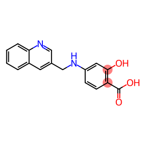 2-Hydroxy-4-((quinolin-3-ylmethyl)amino)benzoic acid