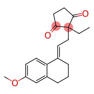 2-ethyl-2-[(2E)-2-(6-methoxy-3,4-dihydro-2H-naphthalen-1-ylidene)ethyl]cyclopentane-1,3-dione