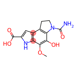 6-(Aminocarbonyl)-3,6,7,8-tetrahydro-5-hydroxy-4-methoxybenzo[1,2-b:4,3-b']dipyrrole-2-carboxylic acid